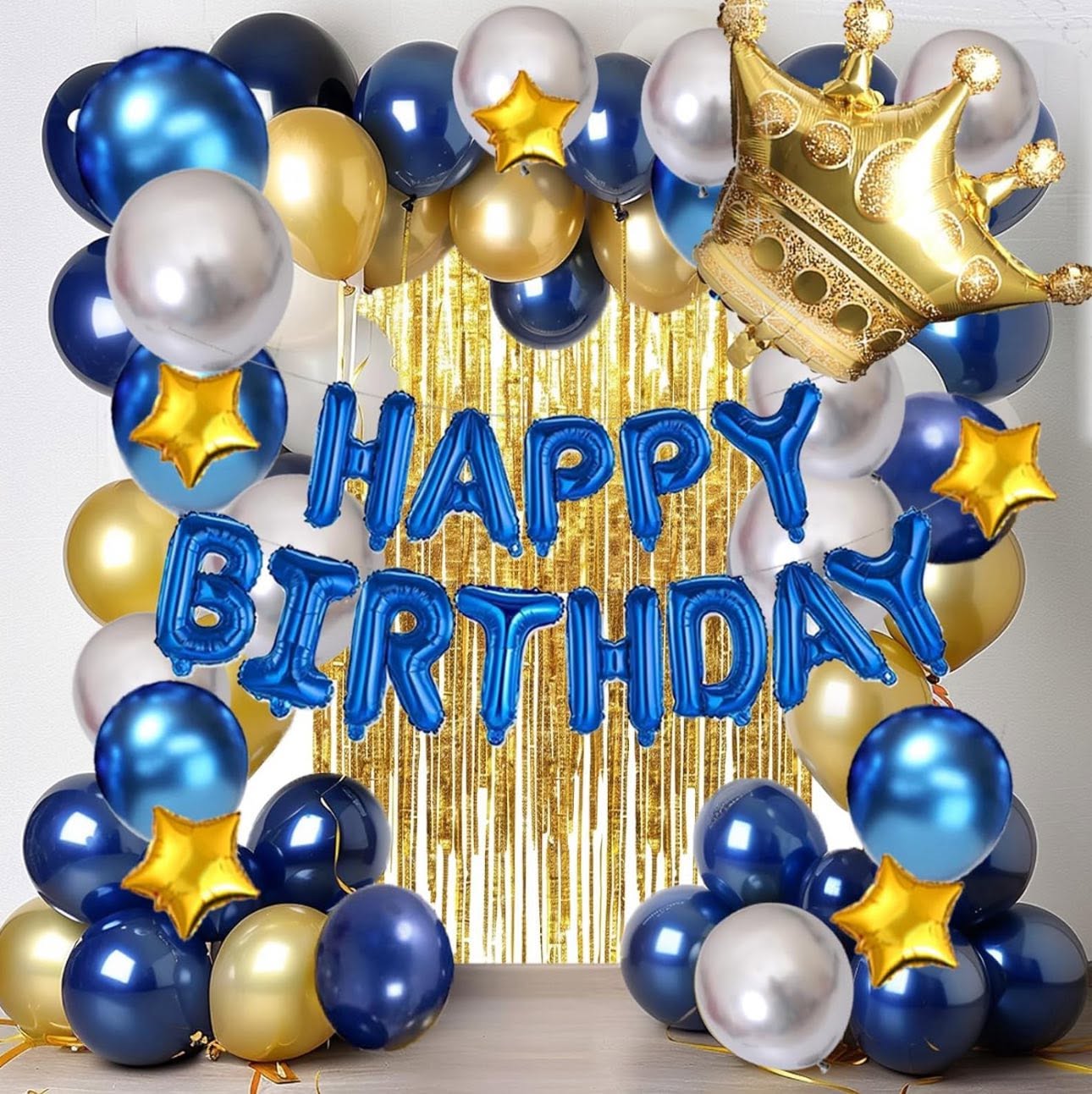 Happy Birthday Blue Taj Combo Set HBD004