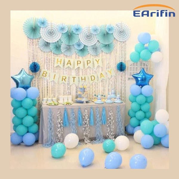 Blue and Silver Birthday Decoration Set HBD0021