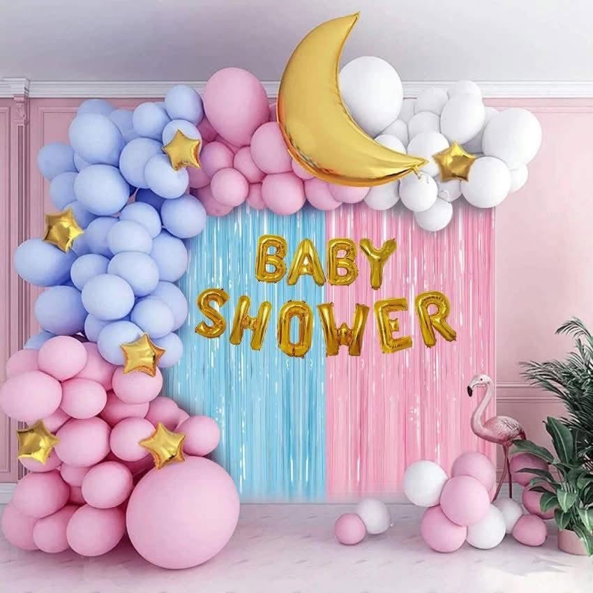 Baby Shower Golden-Pink-Blue Decoration Set HBD0051