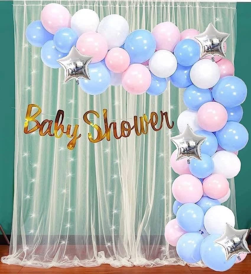 Baby Shower Silver Star Combo Set HBD53