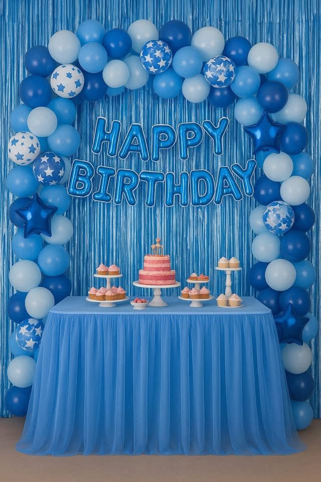 Blue & White Theme Birthday Combo Set HBD0060