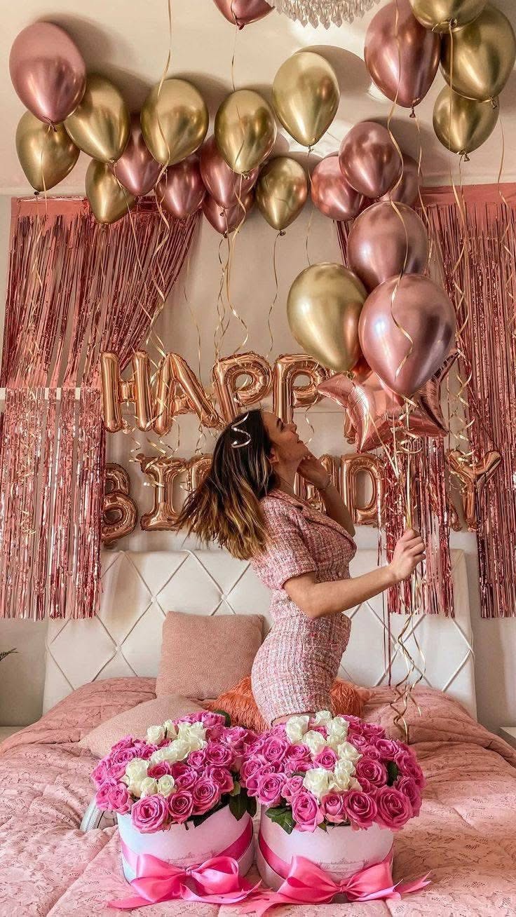 Decoration Combo Set Pink HBD0061