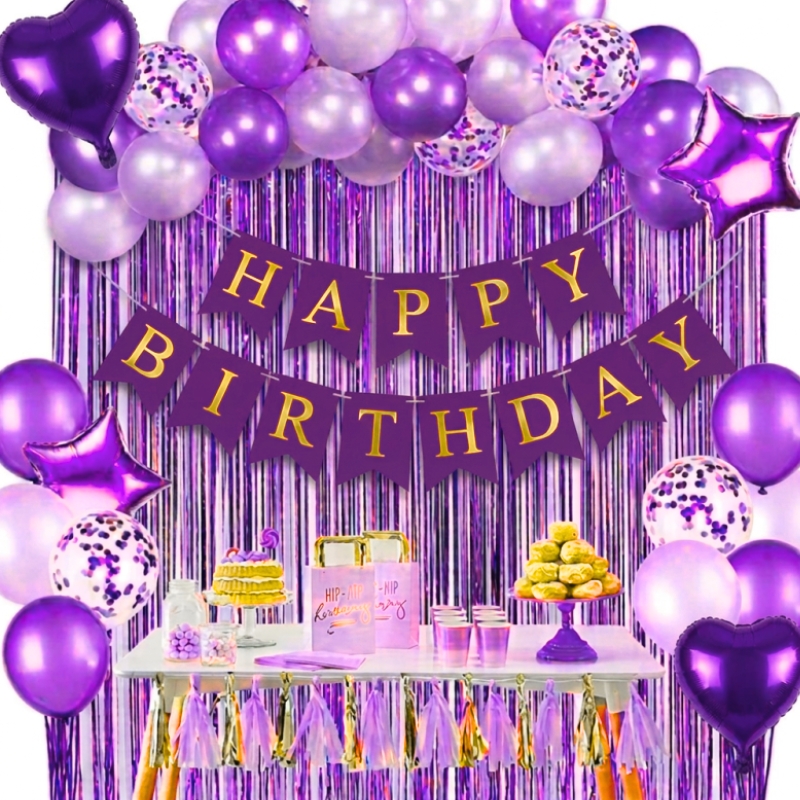 Happy Birthday Purple Combo