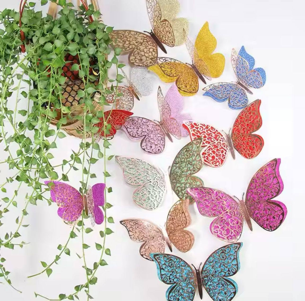 12 pcs 3D butterfly