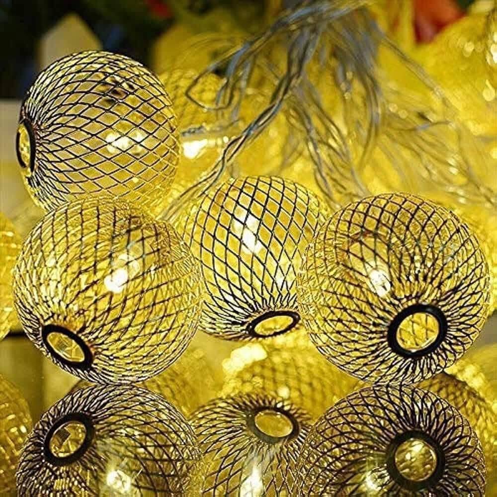 Metal ball shape string fairy light